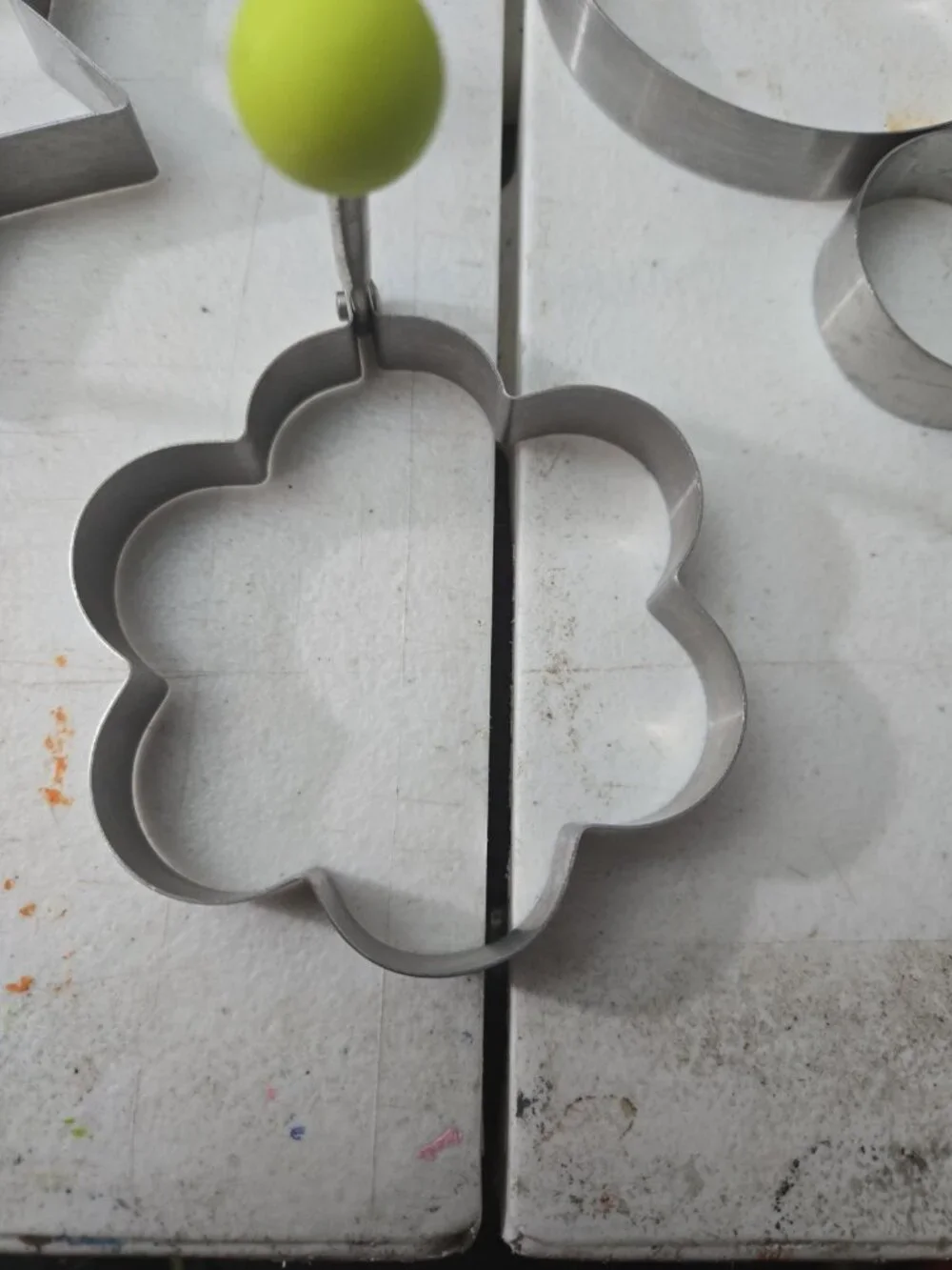 Lot Of 8 Egg and Pancake Molds With Handles Variety Of Shapes With Mickey Mouse